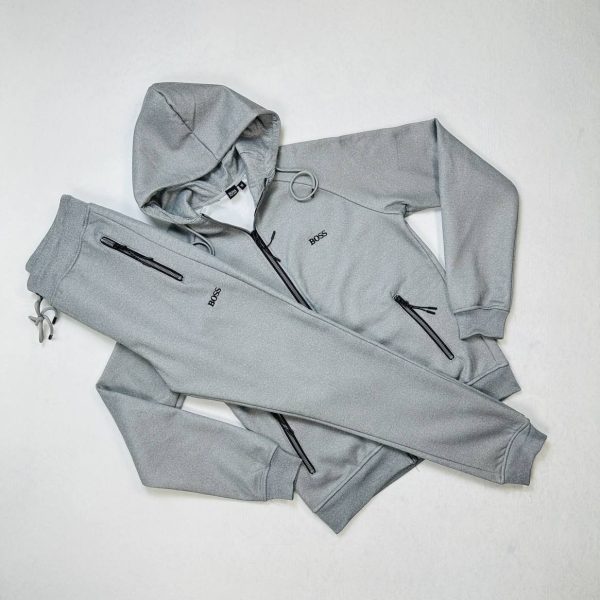 Hugo Boss Full Zip Hoodie Tracksuit – Slim Fit with Logo Patch