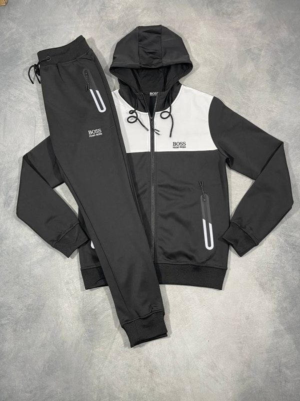 Hugo Boss Hoodie Tracksuit for Men black Hugo Boss Hoodie Tracksuit for Men