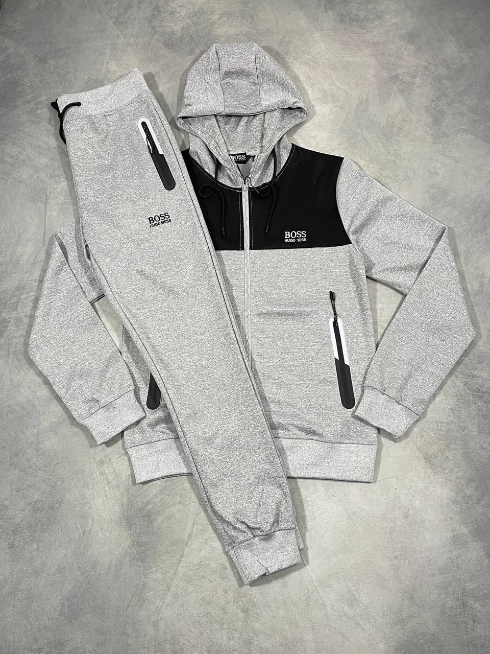 Hugo Boss Hoodie Tracksuit for Men – Logo Patch & Zip Pockets - Image 2