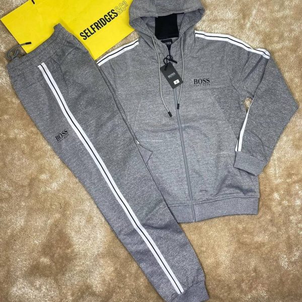 Hugo Boss Stretch Sports Tracksuit grey