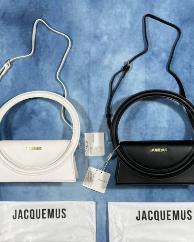 Jacquemus Le Sac Round Mini Bag – Glossy Leather with Top Handle