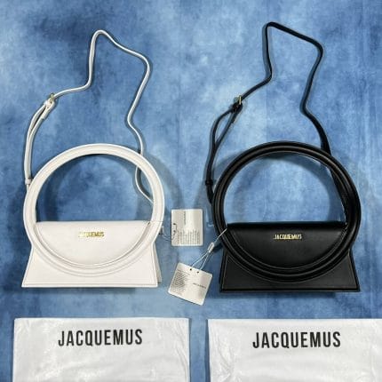Jacquemus Le Sac Round Mini Bag – Glossy Leather with Top Handle