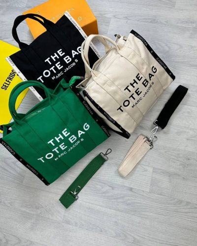 Marc Jacobs Medium Tote Bag – Canvas Style with Zip Closure