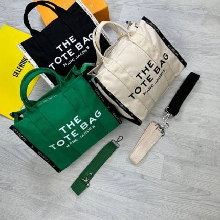 Marc Jacobs Medium Tote Bag – Canvas Style with Zip Closure