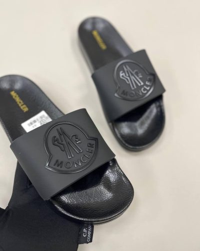 Moncler Basile Logo Embossed Sliders 1 Moncler Basile Logo Embossed Sliders