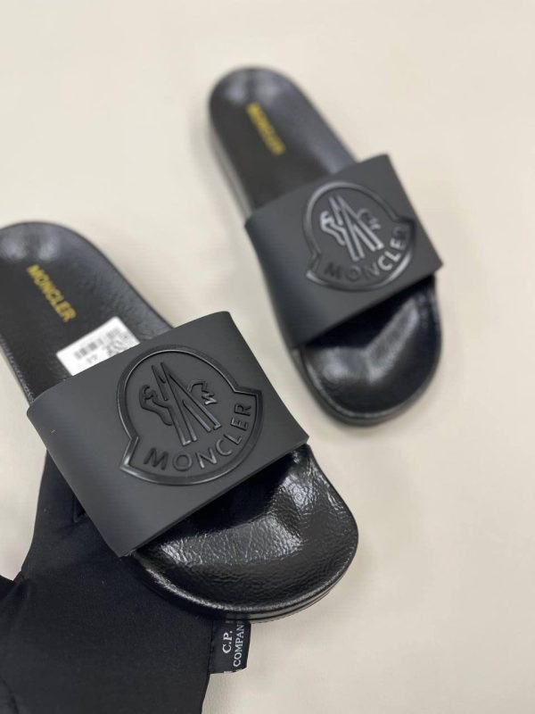 Moncler Basile Logo Embossed Sliders 1 Moncler Basile Logo Embossed Sliders