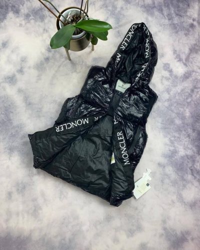 Moncler Black Hooded Puffer Jacket