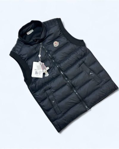 Moncler Black Lightweight Down Vest for Men – Quilted Gilet