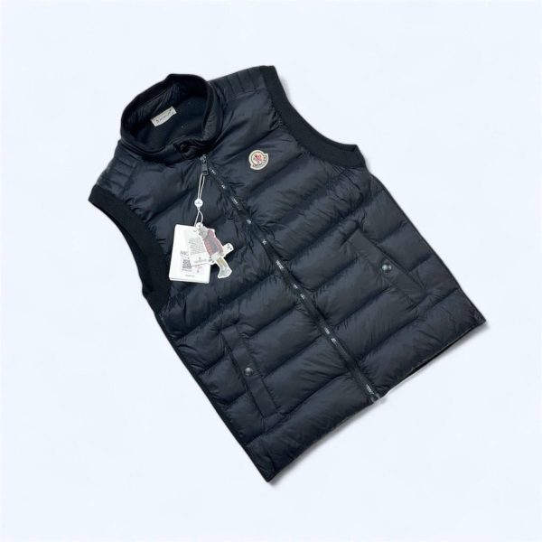 Moncler Black Lightweight Down Vest for Men – Quilted Gilet