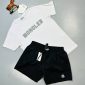 Moncler White T-Shirt and black Shorts Set