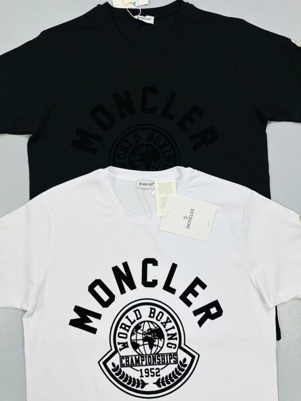 Moncler Classic Logo black and black T-Shirt with black Shorts Set Moncler Classic Logo black and black T-Shirt with black Shorts Set