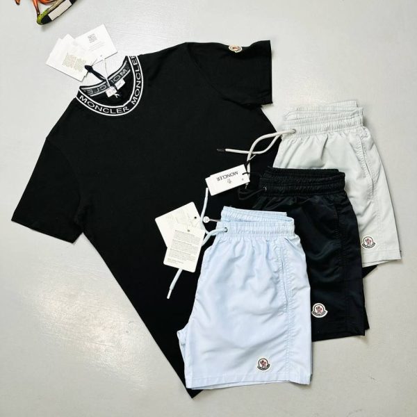 Moncler Crew Neck Collar Logo T-Shirt & Shorts Set