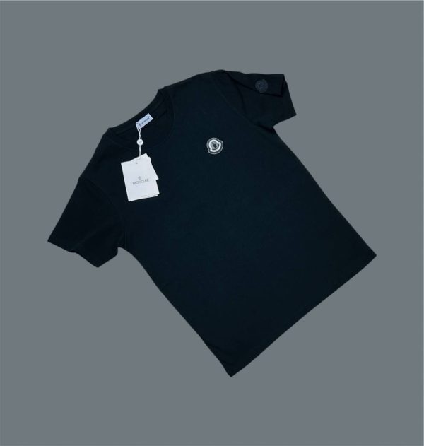 Moncler Crew Neck Logo Printed T-Shirt for Men in black color Moncler Crew Neck Logo Printed T-Shirt for Men in black color