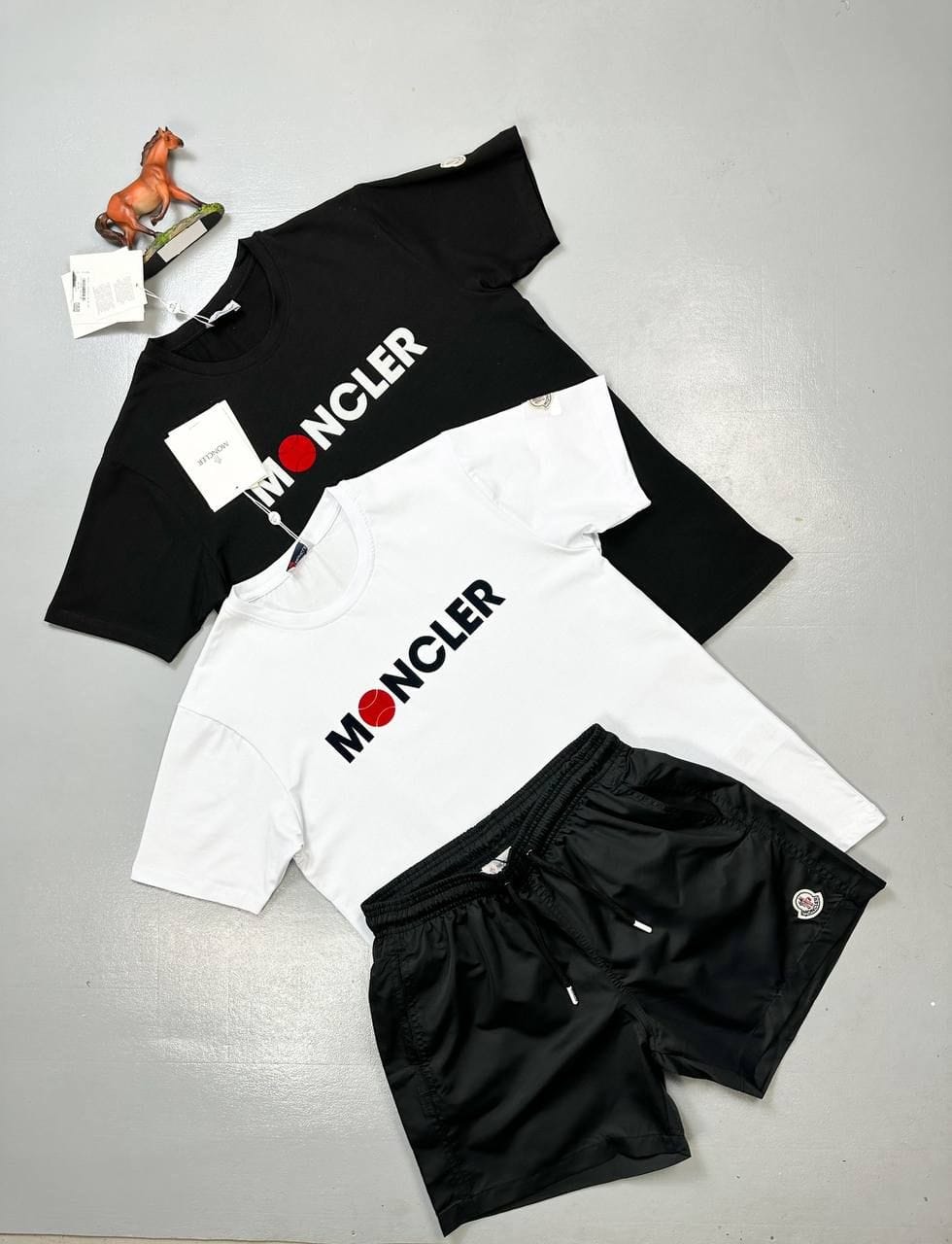 Moncler Crew Neck Logo T-Shirt & Shorts Set