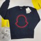 Moncler Embroidered Crew Neck Sweatshirt for Men in black color