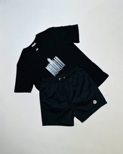 Moncler Faded Logo Men’s T-Shirt & Shorts Set 1