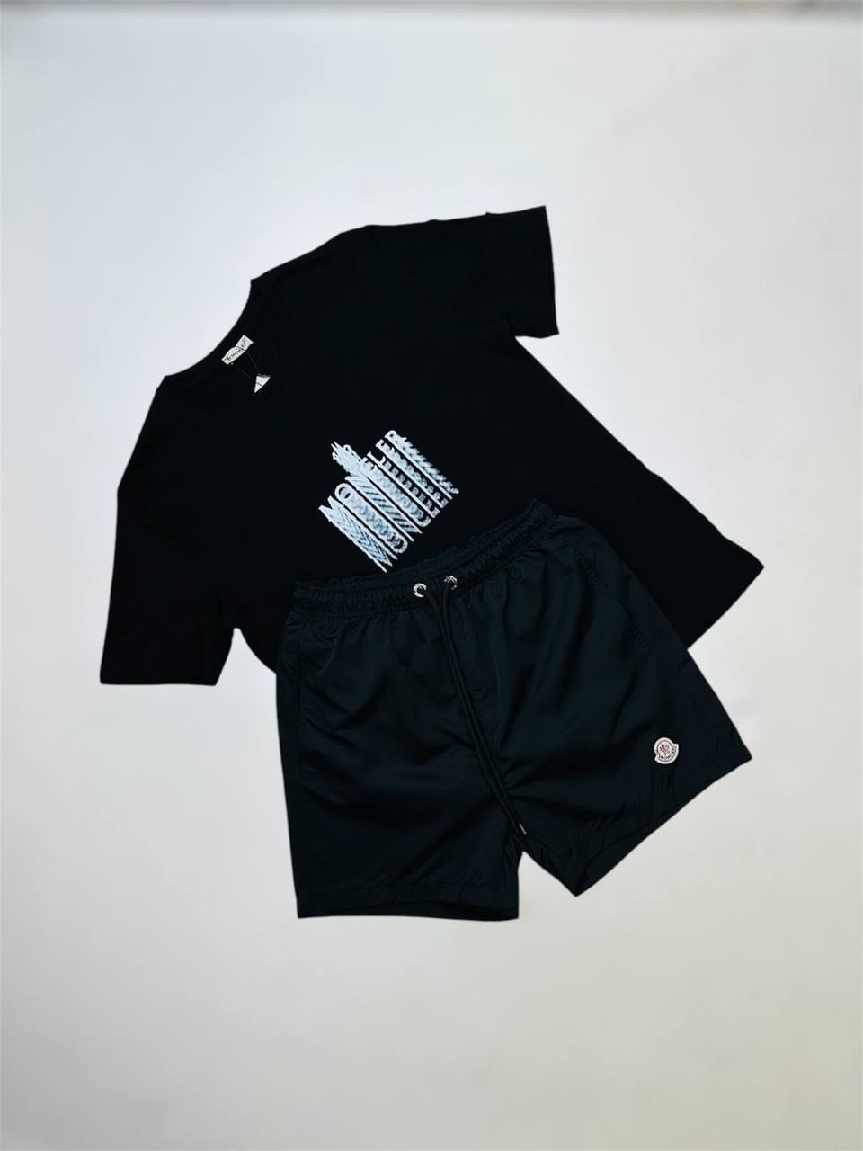 Moncler Faded Logo Men’s T-Shirt & Shorts Set – Multiple Colors - Image 2