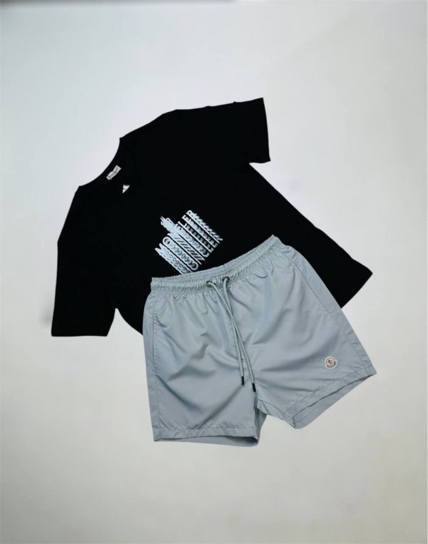Moncler Faded Logo Men’s T-Shirt & Shorts Set 4 Moncler Faded Logo Men’s T-Shirt & Shorts Set 4