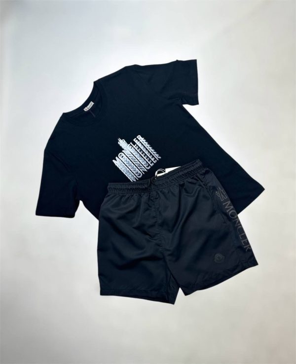 Moncler Faded Logo Men’s T-Shirt & Shorts Set 5 Moncler Faded Logo Men’s T-Shirt & Shorts Set 5