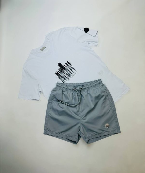 Moncler Faded Logo Men’s T-Shirt & Shorts Set 6 Moncler Faded Logo Men’s T-Shirt & Shorts Set 6