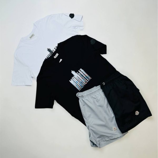 Moncler Faded Logo Men’s T-Shirt & Shorts Set