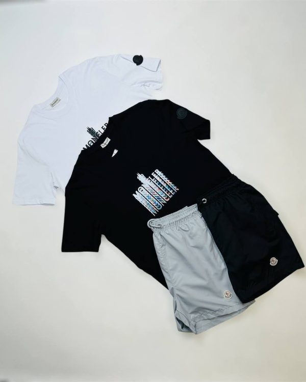 Moncler Faded Logo Men’s T-Shirt & Shorts Set