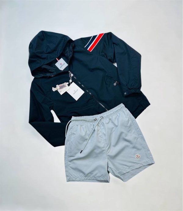 Moncler Granduc Navy Hooded Jacket & Shorts Set 1 Moncler Granduc Navy Hooded Jacket & Shorts Set