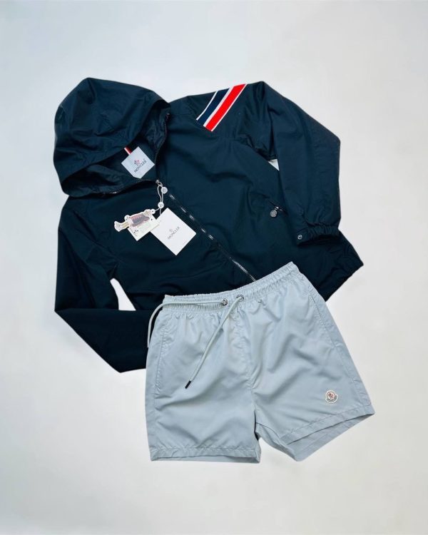 Moncler Granduc Navy Hooded Jacket & Shorts Set