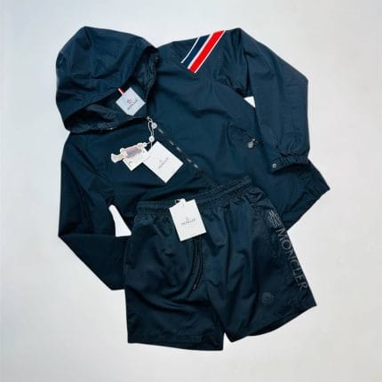 Moncler Granduc Navy Hooded Jacket & Shorts Set