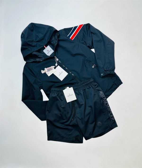 Moncler Granduc Navy Hooded Jacket & Shorts Set