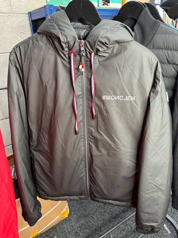 Moncler Hooded Puffer Jacket for Men & Women in grey color Moncler Hooded Puffer Jacket for Men & Women in grey color