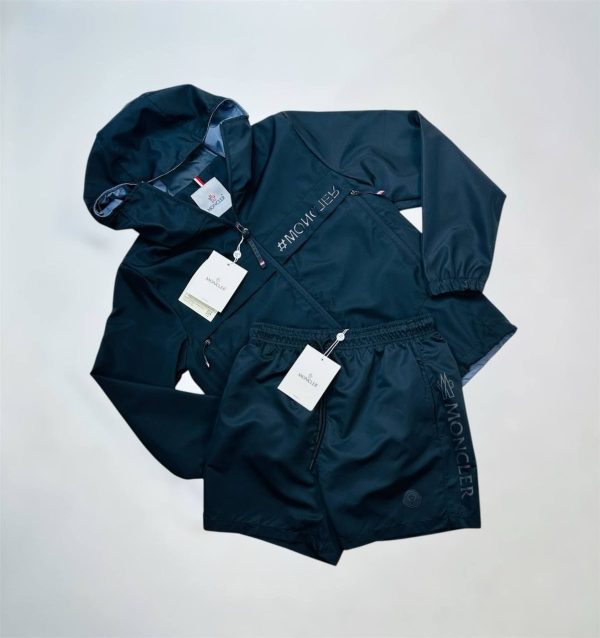 Moncler Joly Men’s Jacket & Shorts Set with moncler writing Moncler Joly Men’s Jacket & Shorts Set