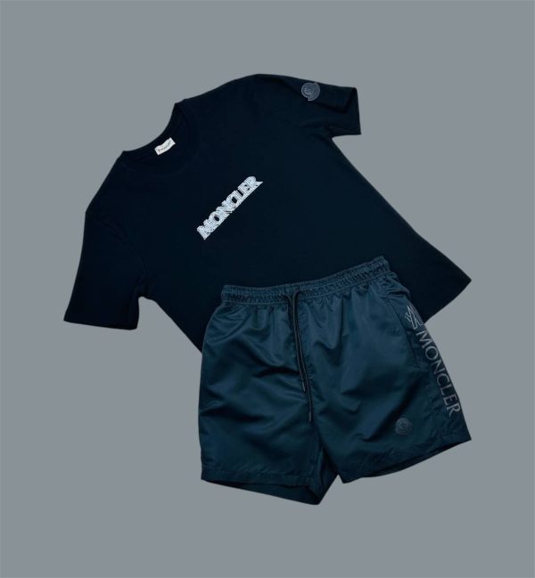 Moncler Logo Embossed Men’s T-Shirt & Shorts Set 1 Moncler Logo Embossed Men’s T-Shirt & Shorts Set 1
