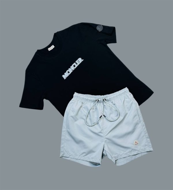 Moncler Logo Embossed Men’s T-Shirt & Shorts Set 6 Moncler Logo Embossed Men’s T-Shirt & Shorts Set 6