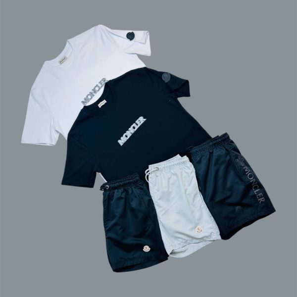 Moncler Logo Embossed Men’s T-Shirt & Shorts Set