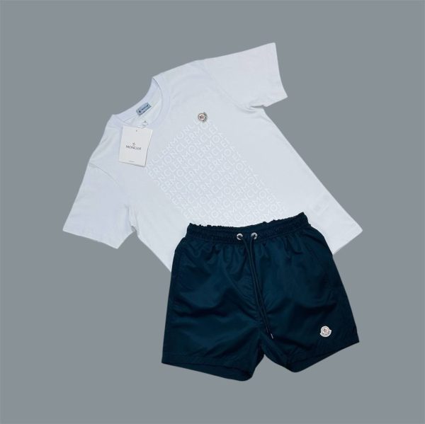 Moncler Logo Motif Men’s T-Shirt & Shorts Set 1 Moncler Logo Motif Men’s T-Shirt & Shorts Set 1