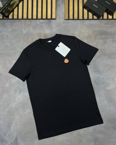 Moncler Logo Print Crew Neck black T-Shirt