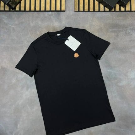 Moncler Logo Print Crew Neck black T-Shirt