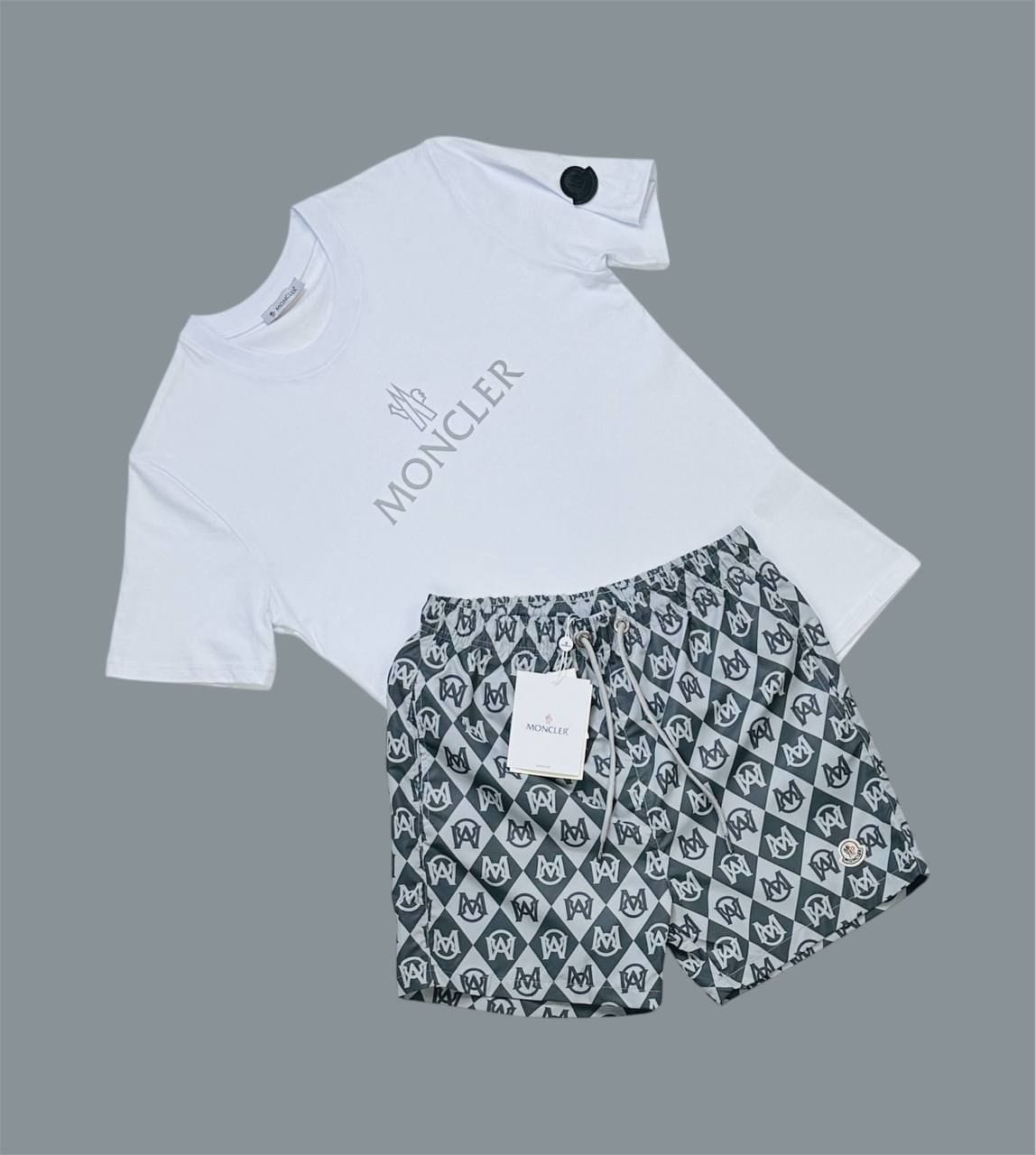 Moncler Logo Printed Men’s T-Shirt & Shorts Set – Different Colors - Image 9