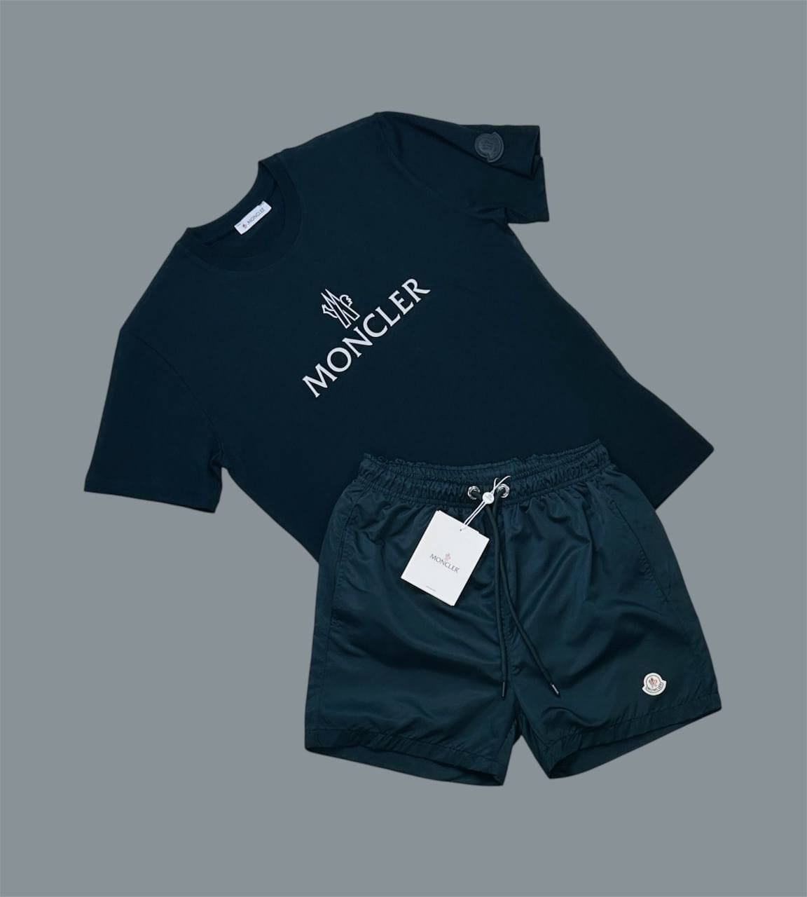 Moncler Logo Printed Men’s T-Shirt & Shorts Set – Different Colors - Image 5