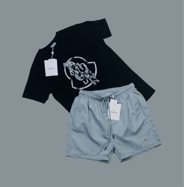 Moncler Logo Printed Men’s T-Shirt and Shorts Set 1 Moncler Logo Printed Men’s T-Shirt and Shorts Set 1