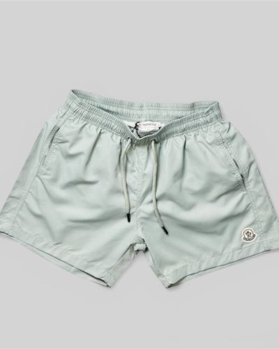 Moncler Logo Printed Swim Shorts for Men – Shell Nylon Fabric