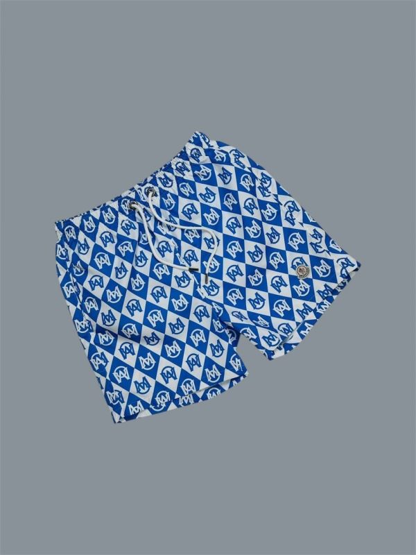 Moncler Logo Printed Swim Shorts in blue color Moncler Logo Printed Swim Shorts in blue color