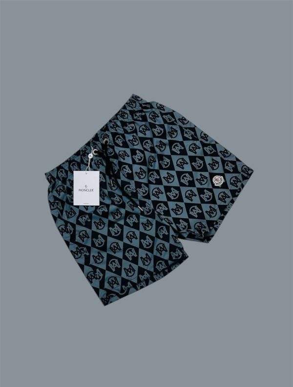 Moncler Logo Printed Swim Shorts in black color Moncler Logo Printed Swim Shorts in black color