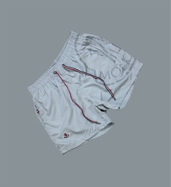 Moncler Logo Shell Swim Shorts in grey color Moncler Logo Shell Swim Shorts in grey color