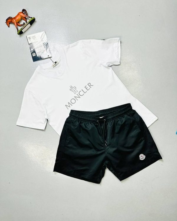 Moncler Logo T-Shirt & 3-Color Shorts Set for Men – Summer Edition