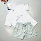 Moncler Logo T-Shirt & grey Shorts Set for Men