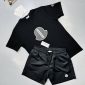 Moncler Logo black T-Shirt & black Shorts Set for Men