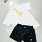 Moncler Logo white T-Shirt & black Shorts Set