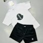 Moncler Logo white T-Shirt & black Shorts Set for Men